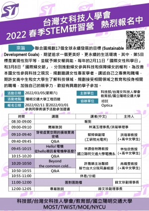 2022台灣女科技人學會STEM研習營