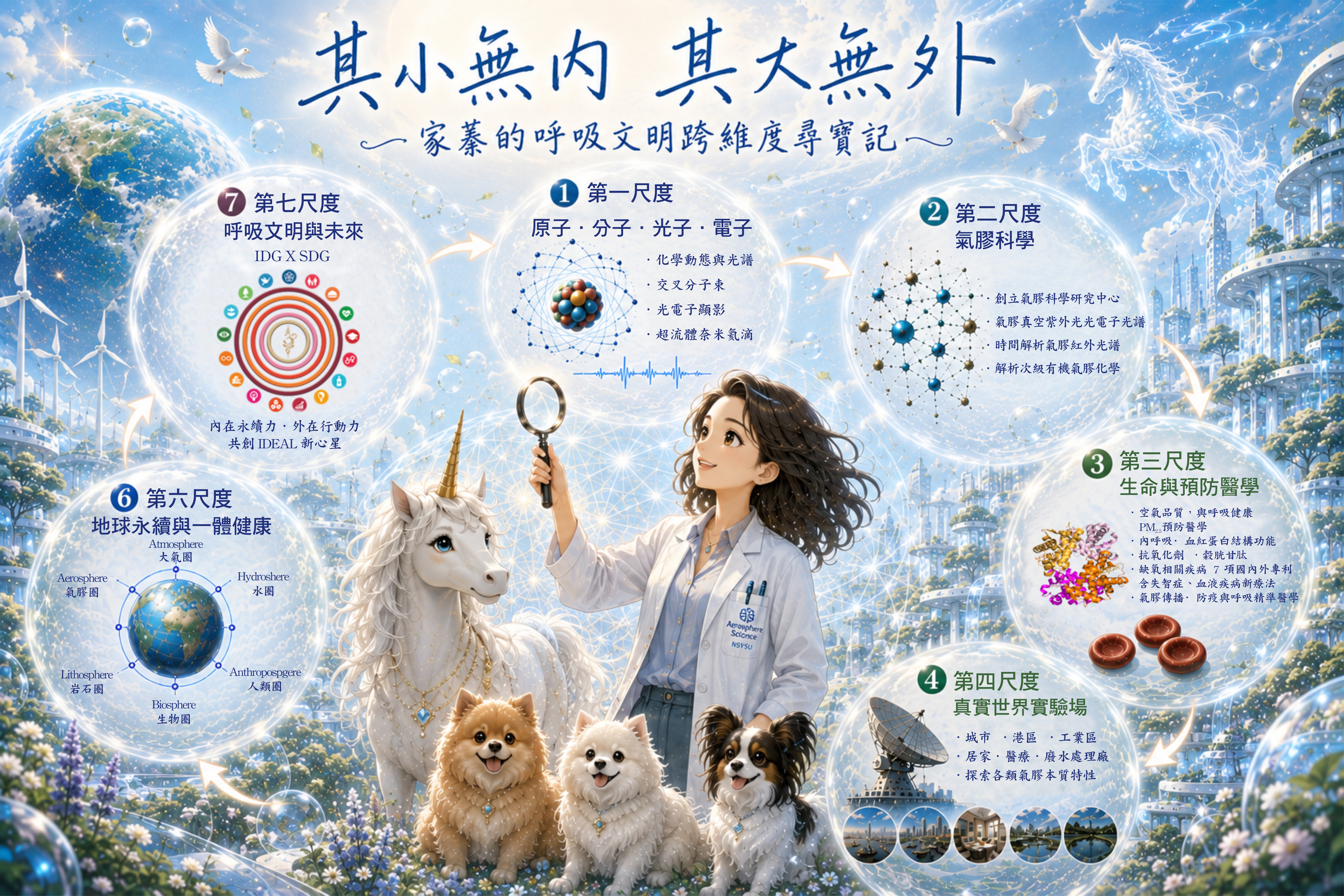 其小無內‧其大無外- 一個女科學家的跨尺度探險記： 從分子、氣膠到呼吸文明